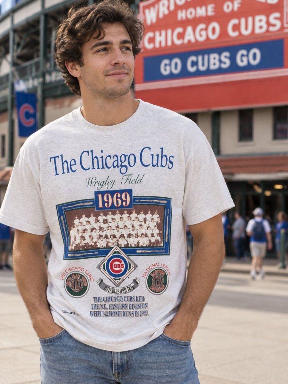 Glory Days Chicago Cubs Vintage 1994 T Shirt Wrigley Field 1969 MLB Size M